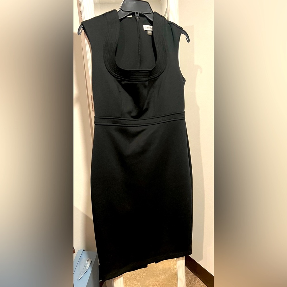 Calvin Klein black sheath dress, size 8.